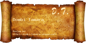 Dombi Tamara névjegykártya
